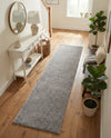 Solid Shag Seaside Collection Area Rug - Azure Cove (Gray) Runner Gray  lifestyle 79