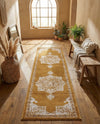 Eden Oasis Collection Area Rug -  Tranquility (Yellow) Runner Yellow  lifestyle 57