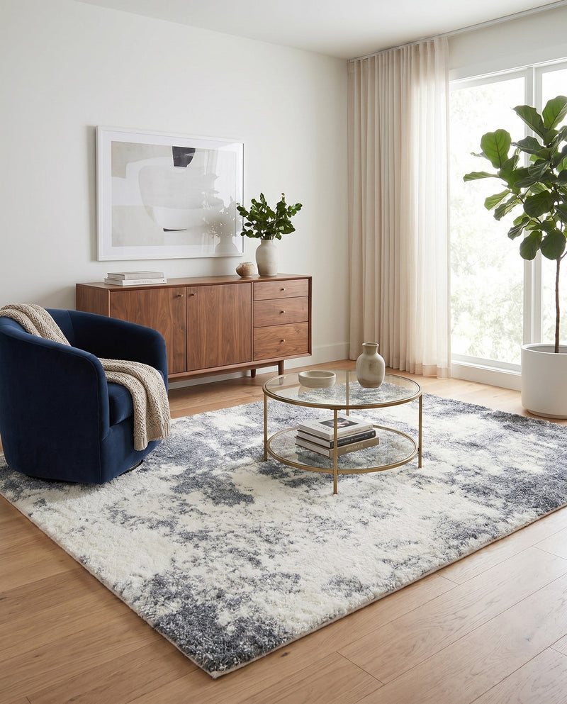 Cozy Haven Shag Collection Area Rug -  Tranquility (Smoke Gray) Rectangle Smoke Gray  lifestyle 17