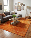Riviera Elegance Collection Area Rug - Antibes (Orange) Rectangle Orange  lifestyle 21