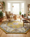 Arcadia Rugs Collection Area Rug - Eden (Green) Octagon Green  lifestyle 31