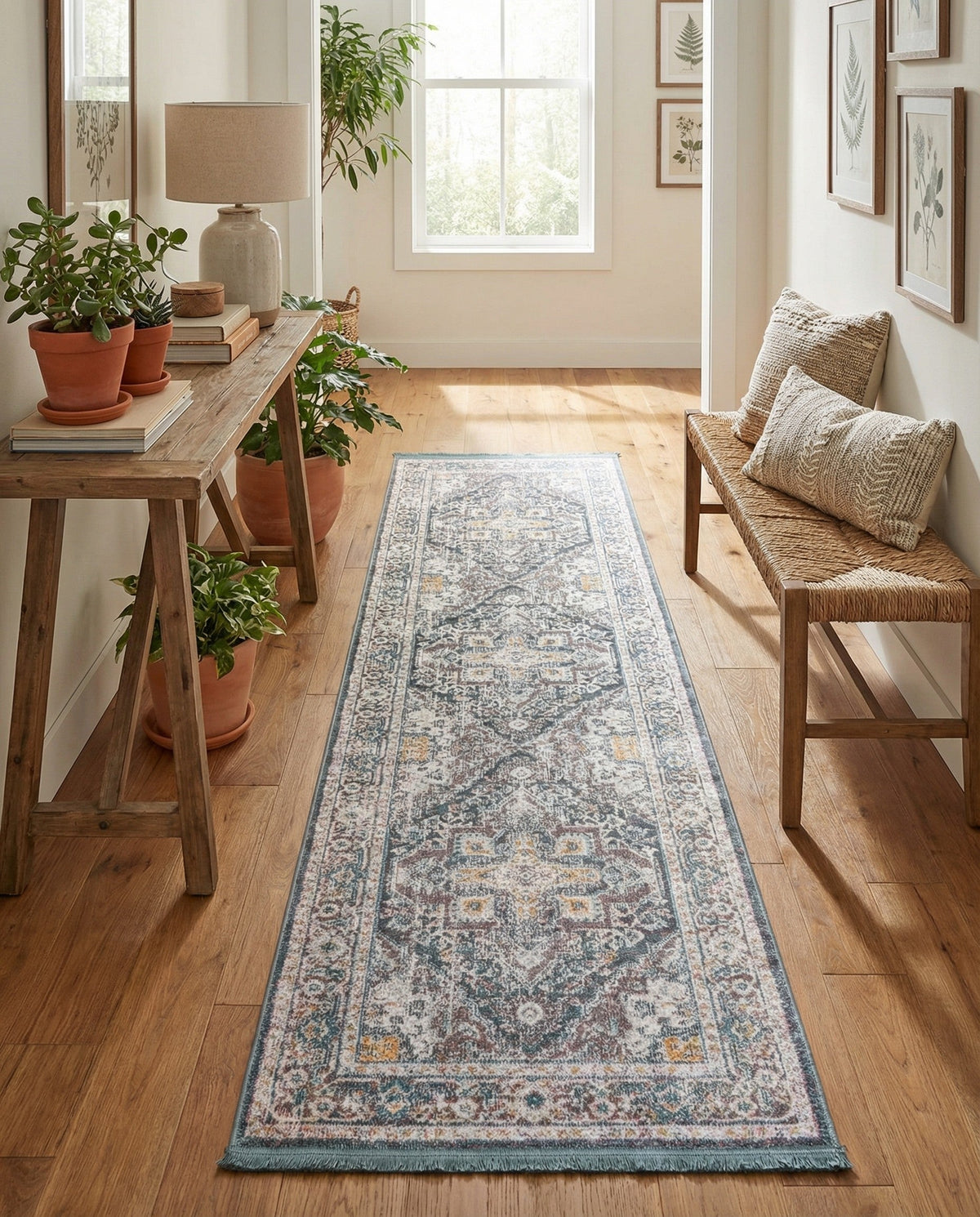 Caribbean Breeze Collection Area Rug -  Andros Runner Gray  lifestyle 161