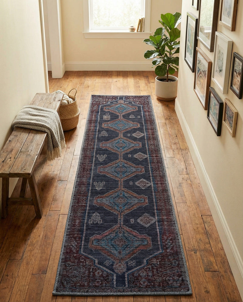 Rovaniemi Collection Area Rug - Lapland Runner Charcoal and Gray  lifestyle 60