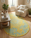 Urban Oasis Rugs Collection Area Rug -  Penthouse (Yellow and Aqua) Oval Yellow and Aqua  lifestyle 23