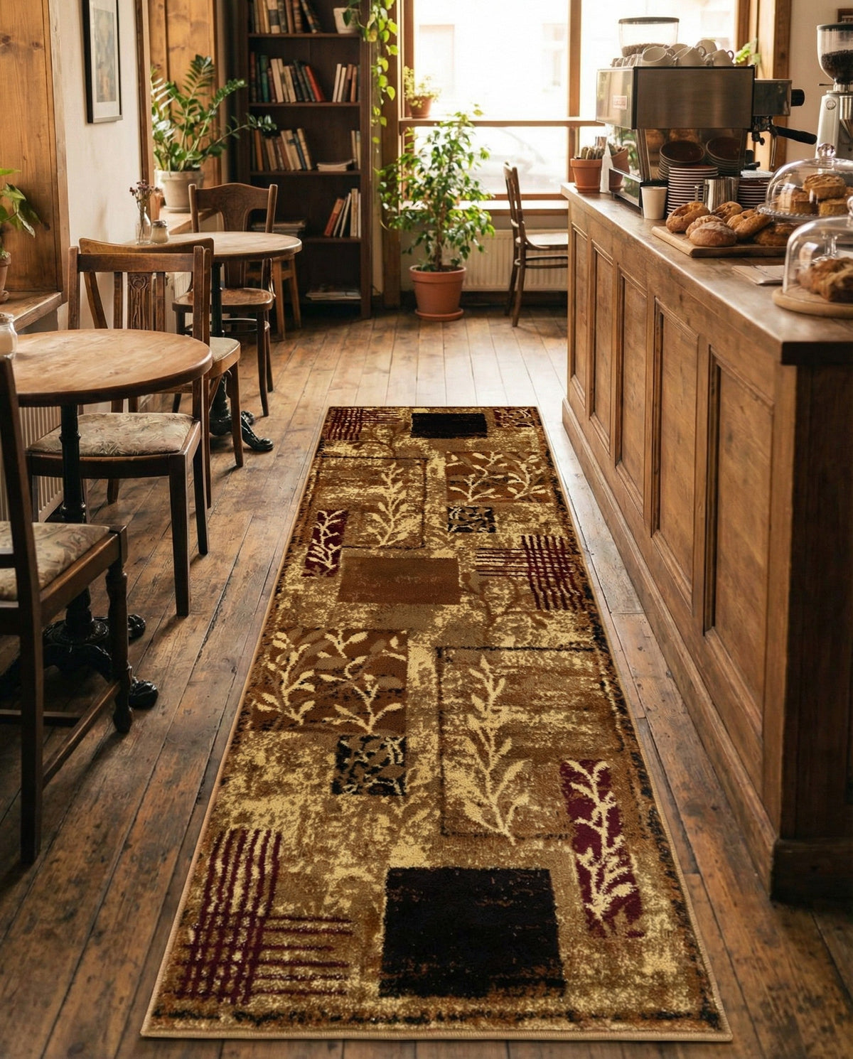 Bistro Lounge Collection Area Rug -  Affogato Runner Beige  lifestyle 135