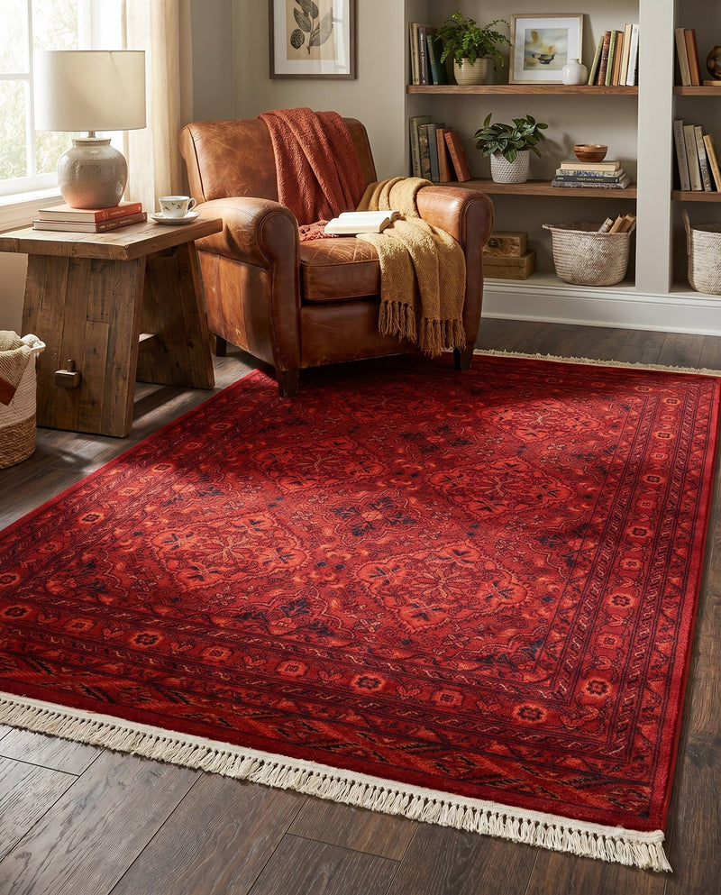 Samarkand Elegance Collection Area Rug -  Samanid Rectangle Red  lifestyle 16