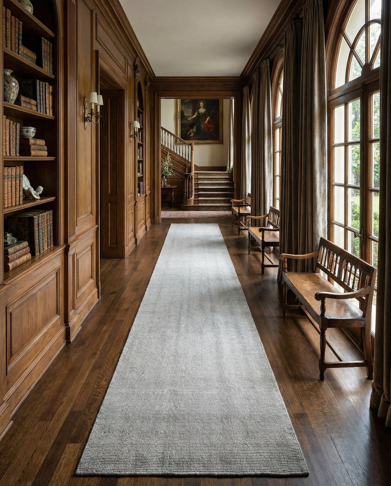 Berkshire Estate Collection Area Rug - Windsor (Grey Manor) Runner Grey Manor  lifestyle 50