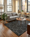 Trellis Mosaic Collection Area Rug - Arborville (Dark Gray) Rectangle Dark Gray  lifestyle 20