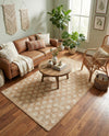 Benares Handwoven Jute Collection Area Rug -  Bodhi Rectangle Ivory and Beige  lifestyle 23