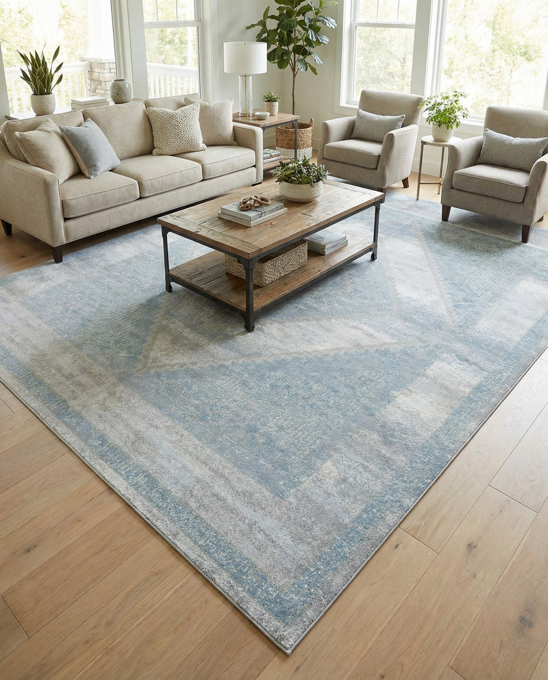 Aegean Elegance Washables Collection Area Rug -  Delos Rectangle Gray Green  lifestyle 54