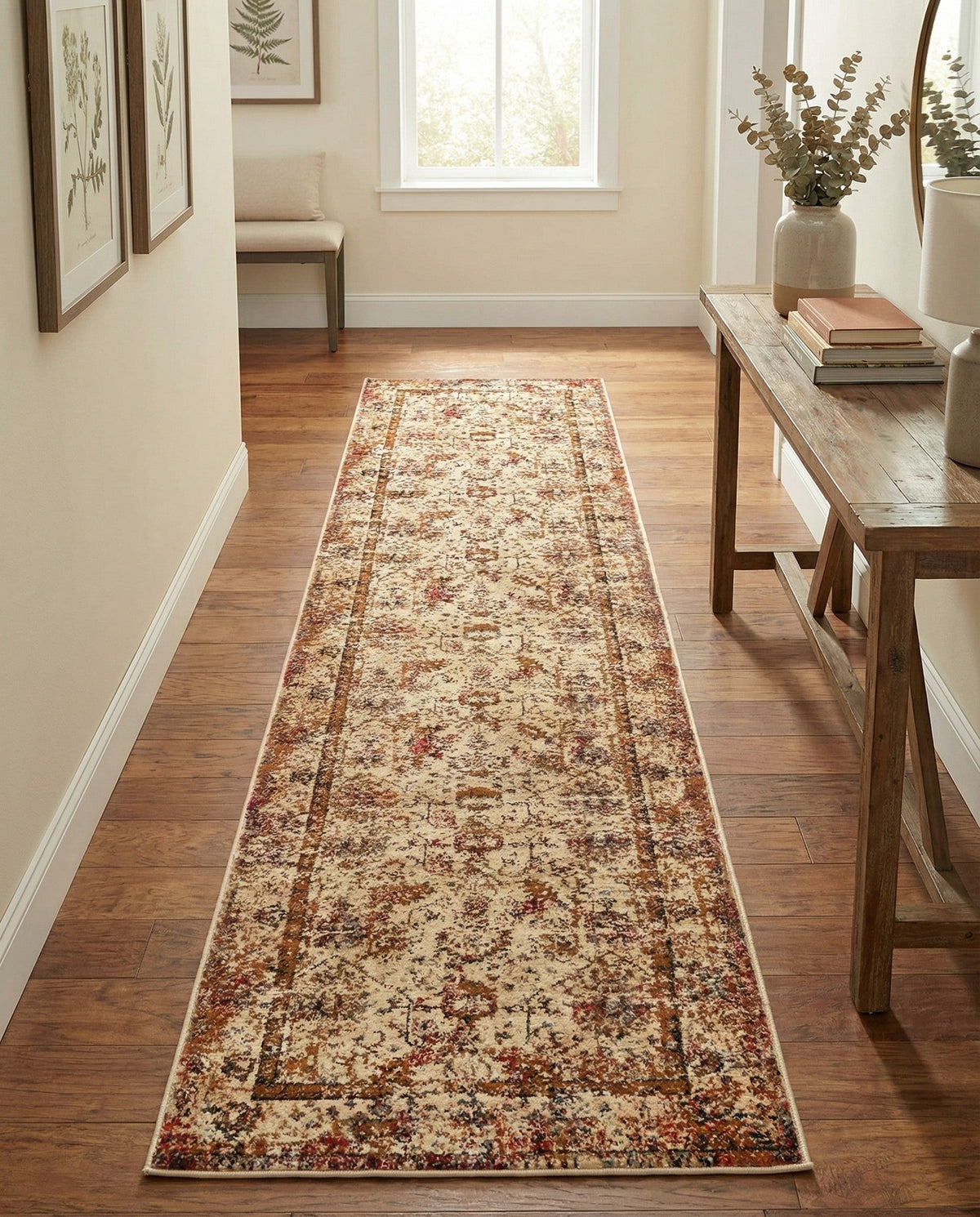 Neptune Elegance Collection Area Rug -  Galatea (Beige Cream) Runner Beige Cream  lifestyle 65