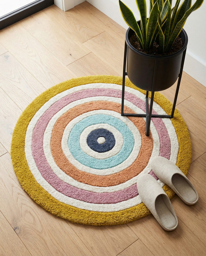 Shepherd's Glen Wool Collection Area Rug - Eldon Round Multi  lifestyle 7