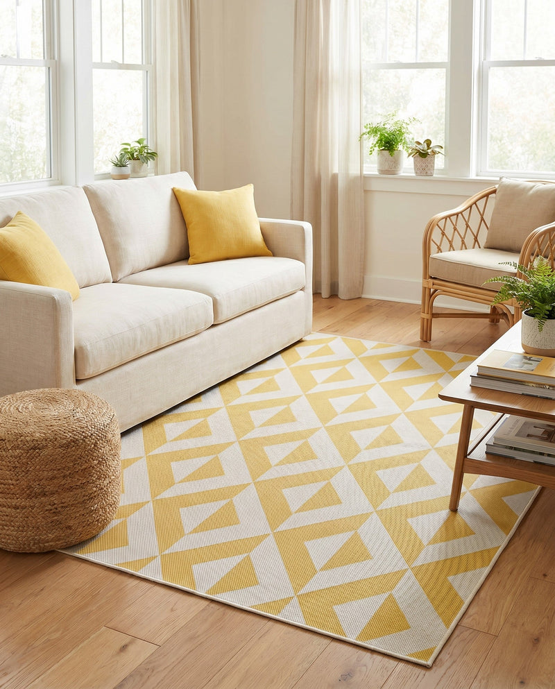 Urban Oasis Rugs Collection Area Rug -  Highrise (Yellow) Rectangle Yellow  lifestyle 12