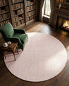 Berkshire Estate Collection Area Rug - Windsor (English Rose) Round English Rose  lifestyle 68