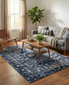 Horizon Collection Area Rug -  Zenith Rectangle Blue  lifestyle 27