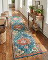 Brighton Terrace Collection Area Rug - Hove (Blue) Runner Blue  lifestyle 49