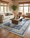 Savannah Series Collection Area Rug -  Augusta (Sky blue) Rectangle Sky blue  lifestyle 34