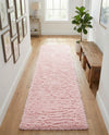 Eternal Plush Oasis Collection Area Rug -  Tranquility (Pink Lace) Runner Pink Lace  lifestyle 70