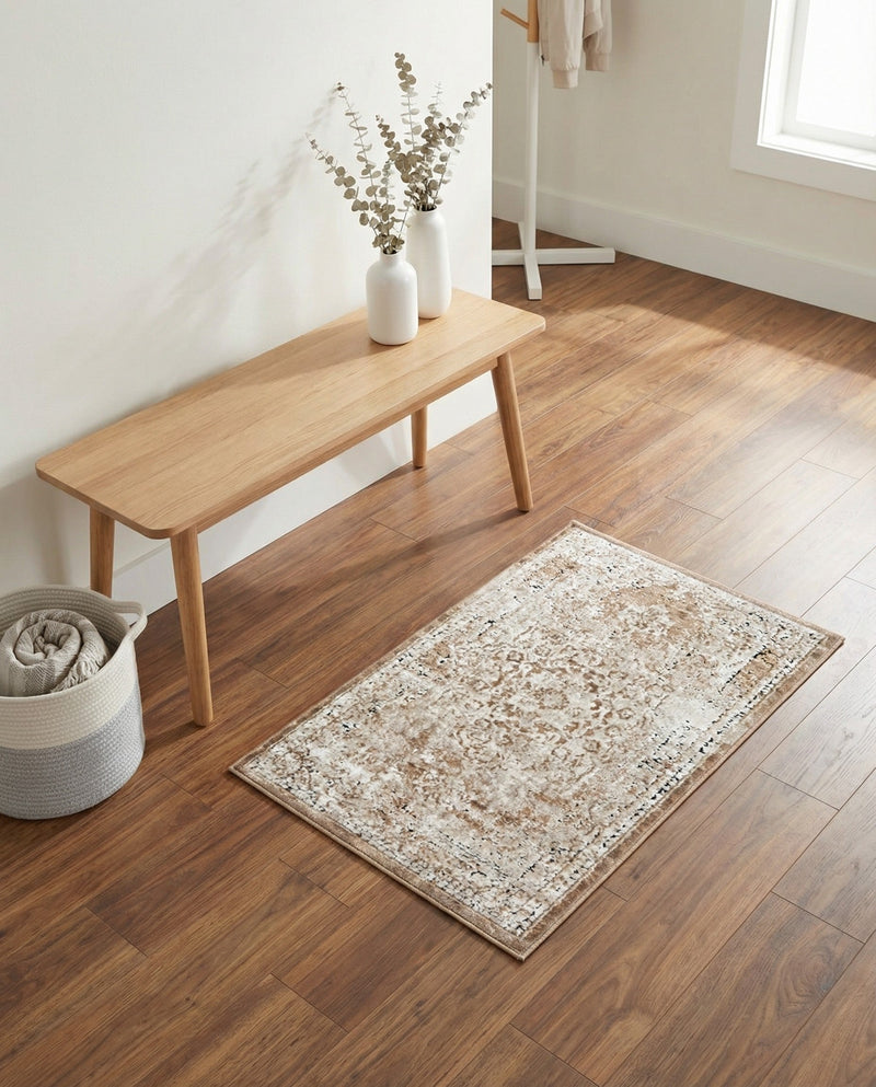 Coastal Manor Collection Area Rug -  Pelican Rectangle Khaki  lifestyle 21