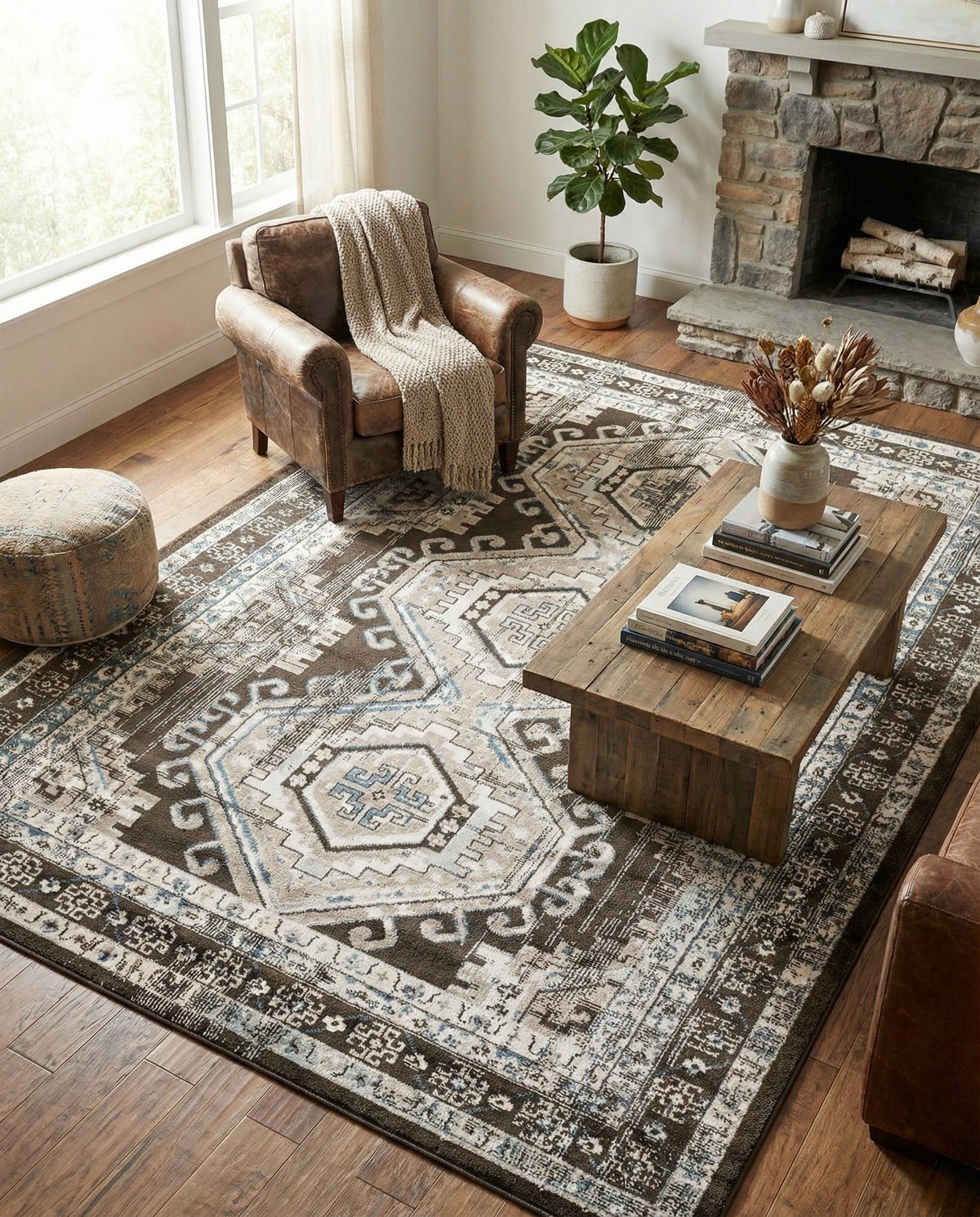 Savannah Elegance Collection Area Rug -  Tybee (Gray) Rectangle Gray  lifestyle 10