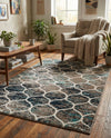 Trellis Mosaic Collection Area Rug -  Pergolatown (Blue Multi) Rectangle Blue Multi  lifestyle 25