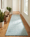 Marrakesh Lattice Collection Area Rug - Casablanca (Aqua) Runner Aqua  lifestyle 59