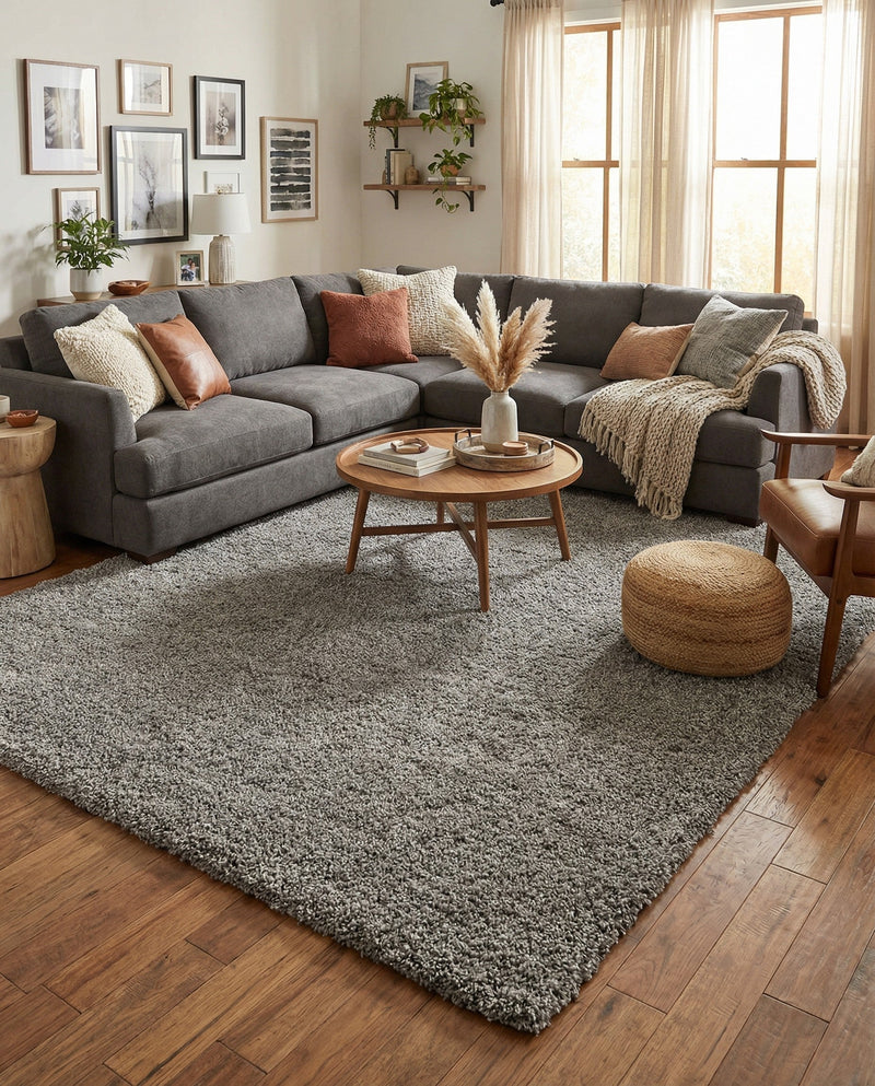 Plush Oasis Collection Area Rug - Serenity (Cloud Gray) Rectangle Cloud Gray  lifestyle 23