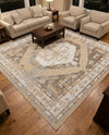 Patio Heritage Collection Area Rug -  Augusta (Natural) Square Natural  lifestyle 57