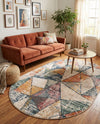 Jewel Oasis Collection Area Rug -  Topaz Oval Multi  lifestyle 65