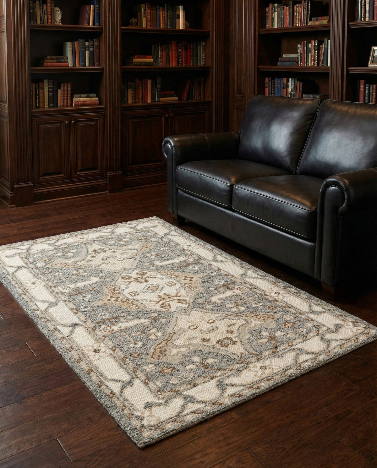 Byzantine Heritage Collection Area Rug - Istanbul Rectangle Antique Gray  lifestyle 14