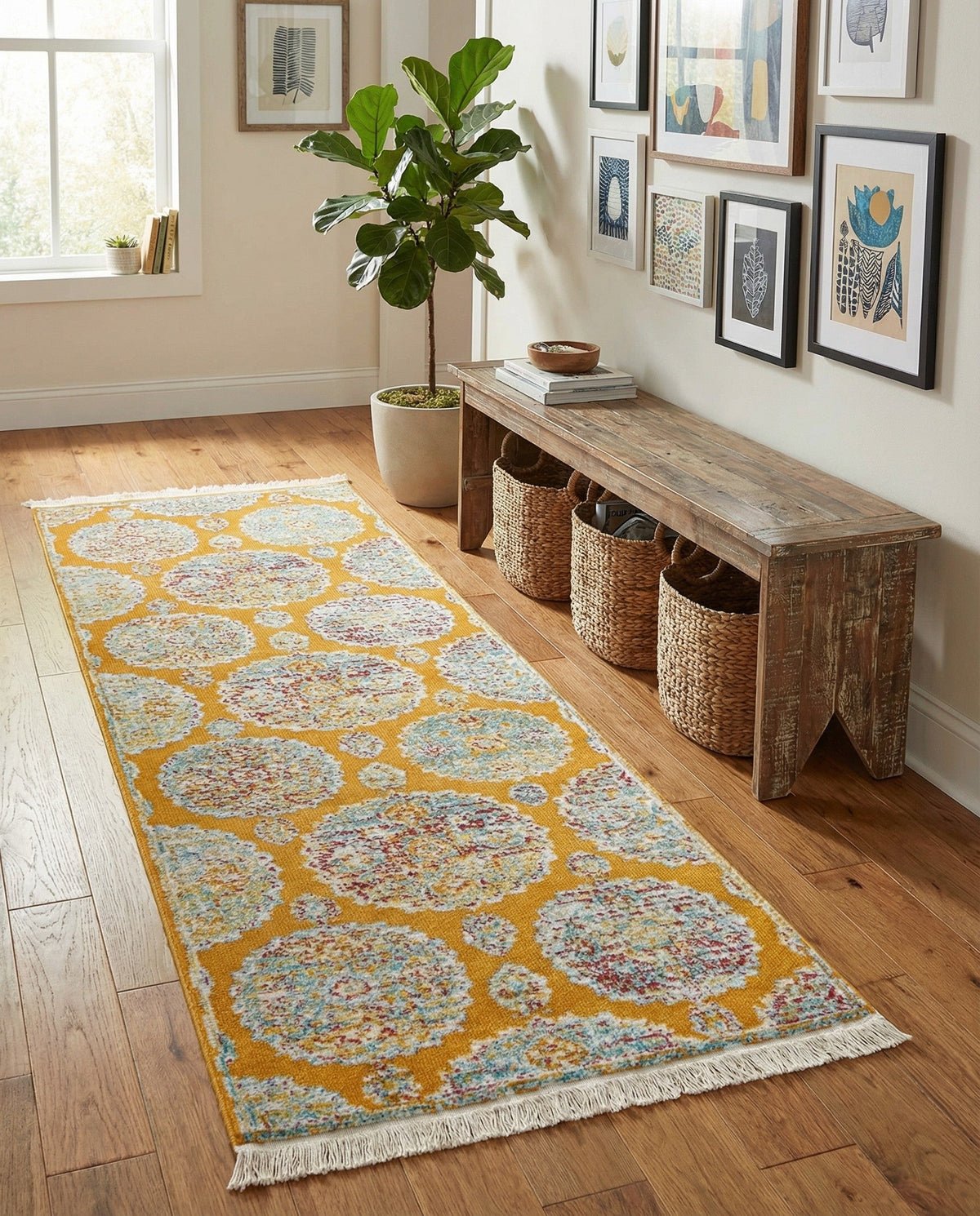 Arcadia Rugs Collection Area Rug -  Atlantis (Orange) Runner Orange  lifestyle 77