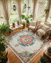 Brighton Terrace Collection Area Rug - Hove (Ivory) Square Ivory  lifestyle 31