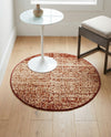 Autumn Meadow Collection Area Rug -  Ironbark Round Terracotta  lifestyle 79