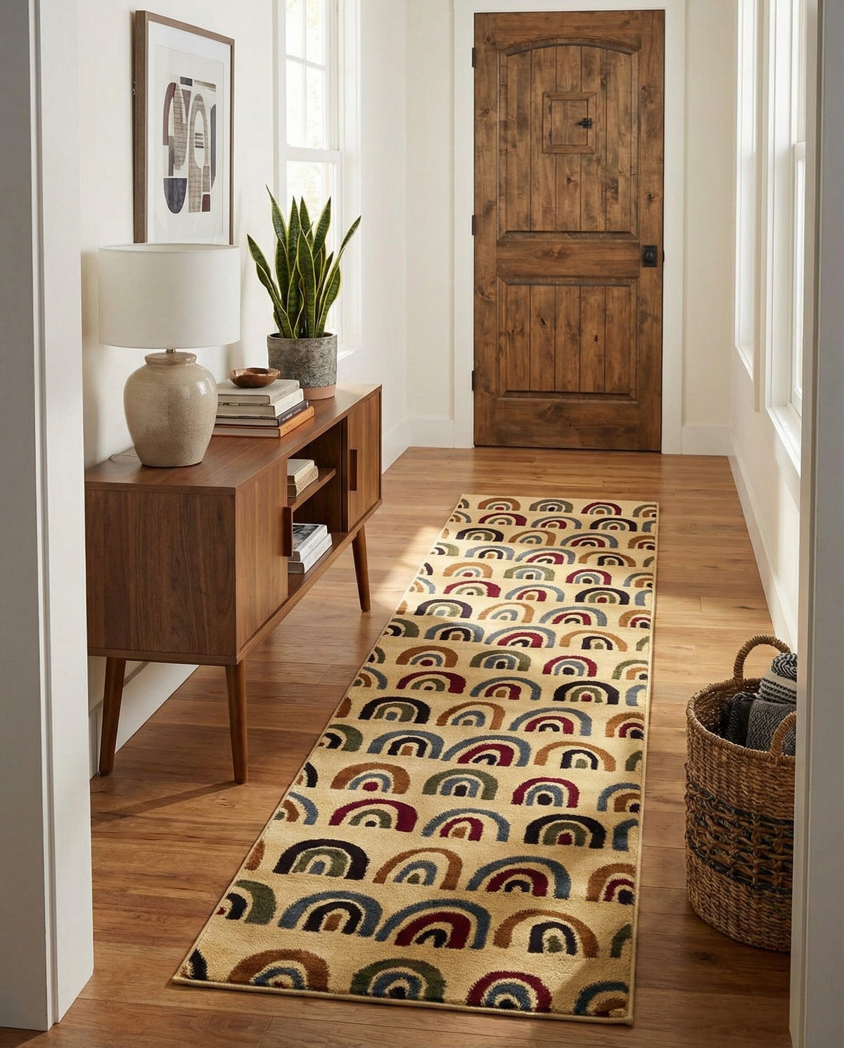 Bistro Lounge Collection Area Rug -  Breve Runner Cream  lifestyle 58