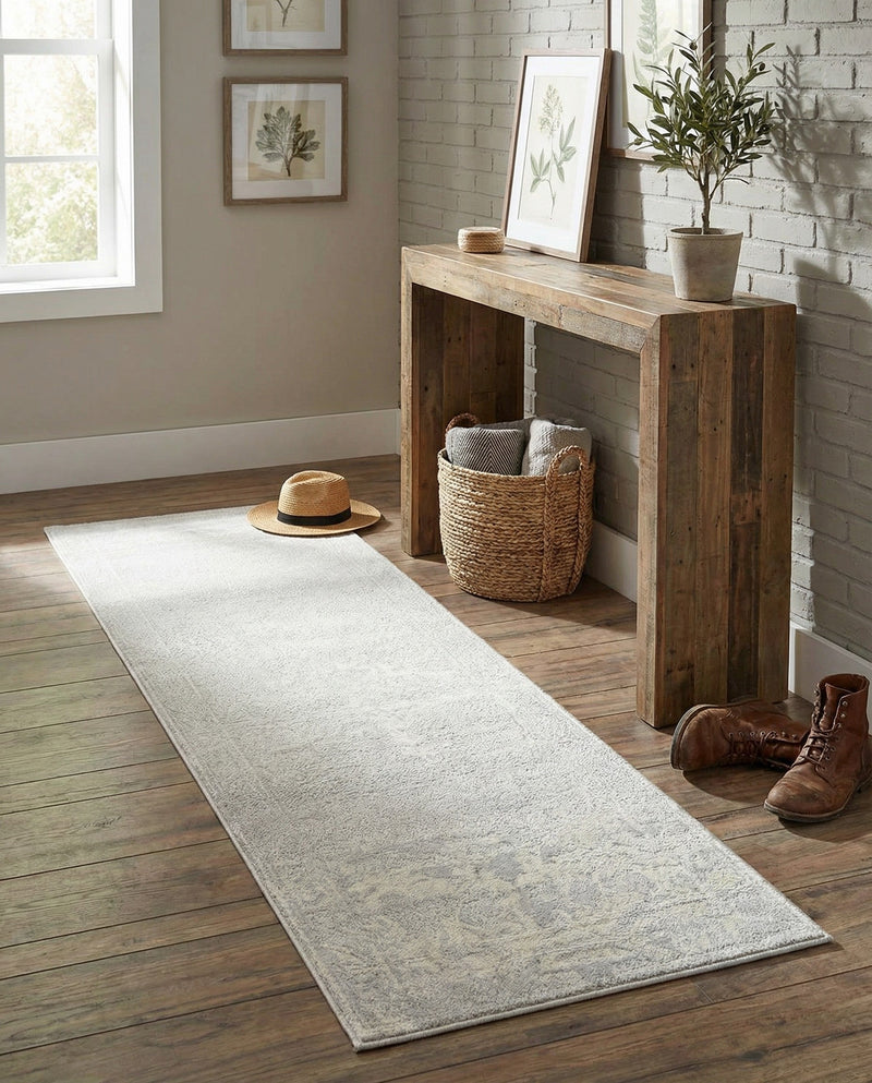 Bloomsbury Elegance Collection Area Rug -  Notting Runner Ivory  lifestyle 66