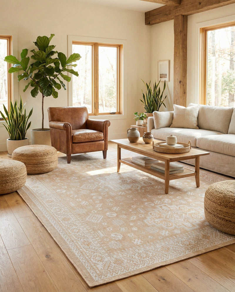 Tribal Terrace Treasures Collection Area Rug -  Incan Isle (Natural) Rectangle Natural  lifestyle 20