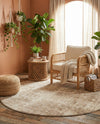 Luminara Sands Collection Area Rug - Elysium (Sand) Round Sand  lifestyle 45