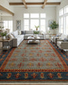 Zagros Oasis Collection Area Rug -  Dalahu Rectangle Light Blue  lifestyle 8