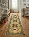 Tabriz Tapestries Collection Area Rug - Azerbaijan (Cream) Runner Cream  lifestyle 52