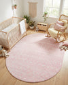 Mediterranean Lattice Collection Area Rug - Santorini (Pink) Oval Pink  lifestyle 34