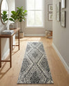Marrakech Mosaic Collection Area Rug -  Medina Runner Black and White  lifestyle 57