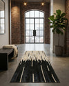 Savannah Hideaway Collection Area Rug - Savannah Runner Black White  lifestyle 34