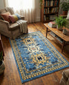 Tabriz Tapestries Collection Area Rug - Azerbaijan (Light Blue) Rectangle Light Blue  lifestyle 8