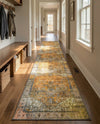 Heritage Elegance Collection Area Rug -  Windsor (Yellow) Runner Yellow  lifestyle 28