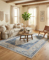 Savannah Series Collection Area Rug -  Augusta (Sky blue) Rectangle Sky blue  lifestyle 27