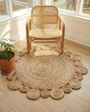 Woven Seaside Jute Collection Area Rug - Sienna Round Natural  lifestyle 40