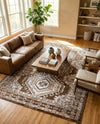 Savannah Elegance Collection Area Rug -  Tybee (Brown) Rectangle Brown  lifestyle 20