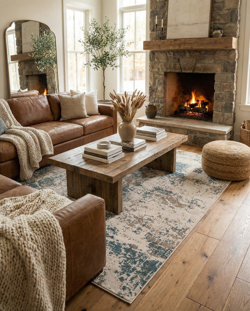 Gobi Sands Collection Area Rug -  Shapotou Rectangle Beige  lifestyle 12