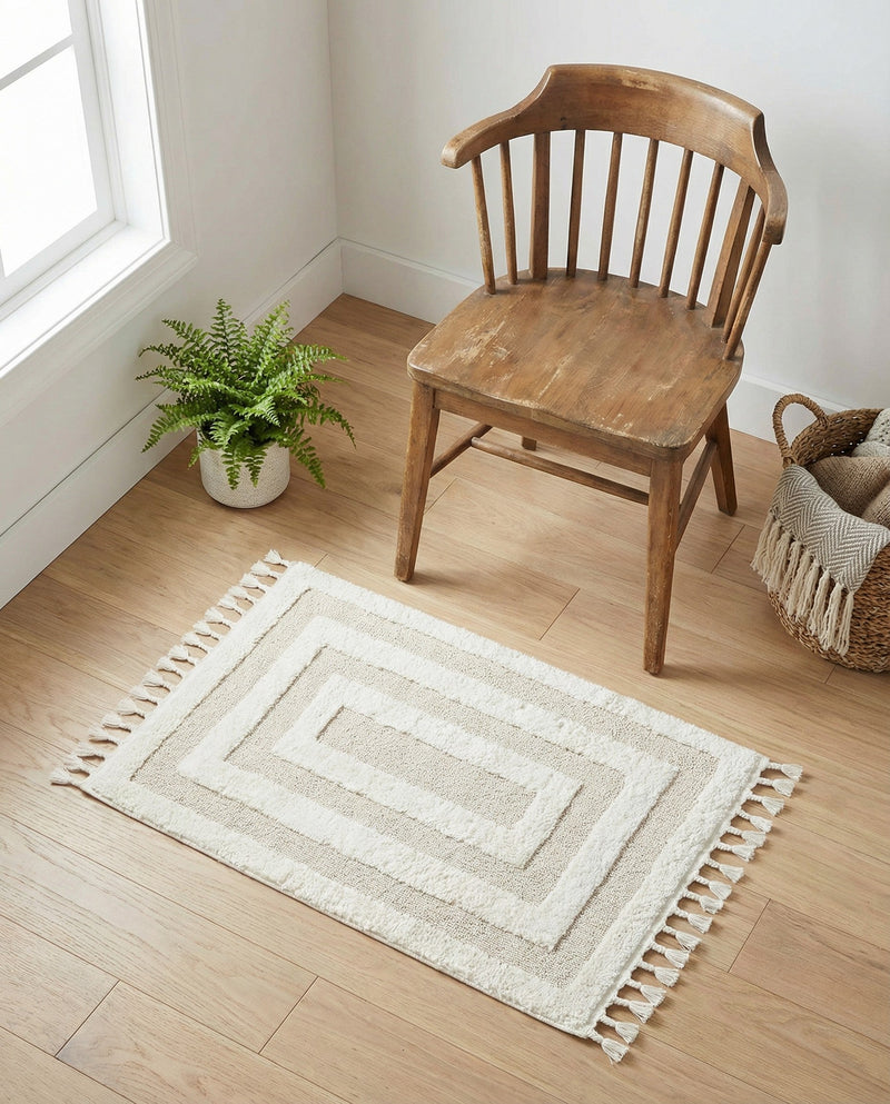 Sahara Chic Collection Area Rug -  Casablanca Rectangle Ivory  lifestyle 17