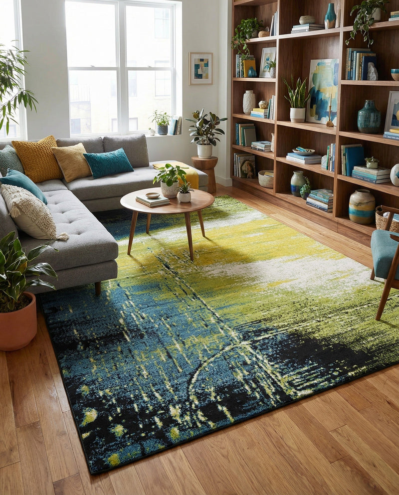 Venetian Elegance Collection Area Rug -  Chioggia Rectangle Light Green  lifestyle 15